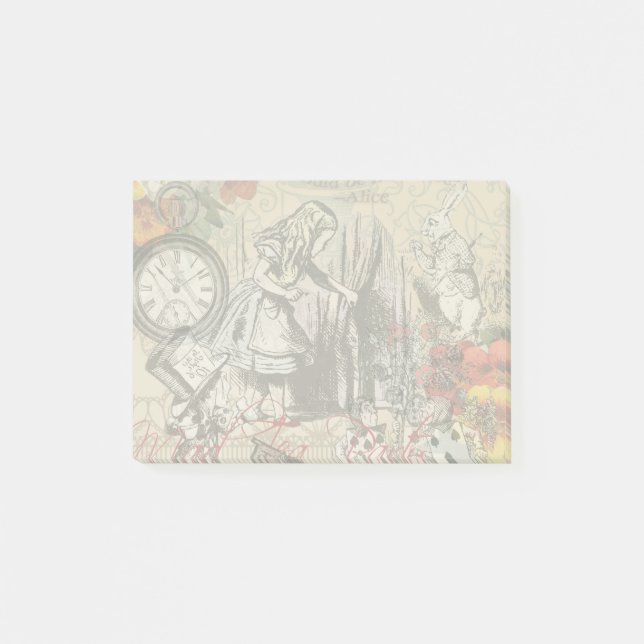 Post-it® Alice Aventures Merveilleterre Rideau Classique Ar (Devant)