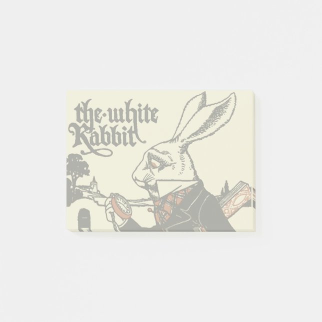 Post-it® Alice Lapin Blanc Classique Wonderland  (Devant)