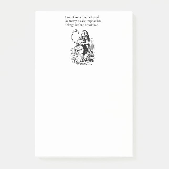 Post-it® Alice, Six Choses Impossible (Devant)