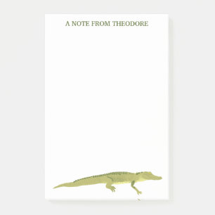 Post-it® Alligator Vert Réaliste Graphique Personnalisé
