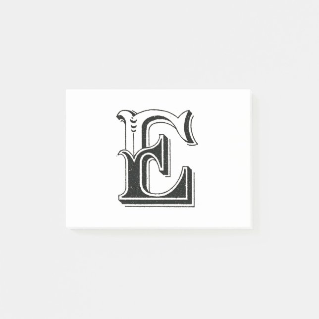 Post-it® alphabet e, lettre e, monogramme e, lettres e (Devant)