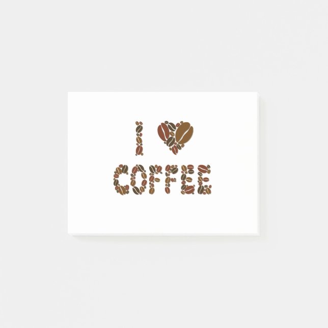 Post-it® Amateur de café - Grains de café (Devant)
