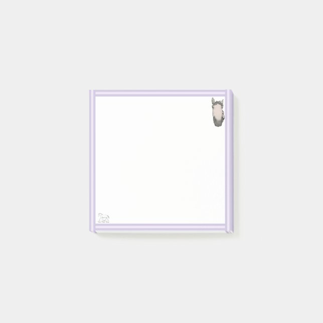 Post-it® Amateur de chevaux drôle, museau de supervision fa (Devant)