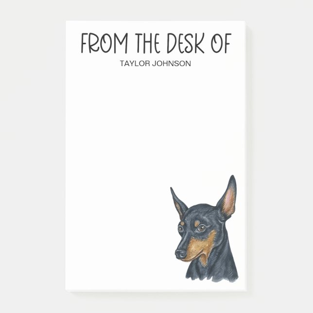 Post-it® Amateur de Pinscher Nain (Devant)