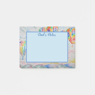 Post-it® Ambiance colorée avec ballon à air chaud Aquarelle