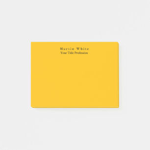 Post-it® Ambre Jaune Plaine Élégant Professionnel Moderne