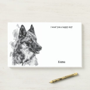 Post-it® American Akita Abstrait Art Dog Name