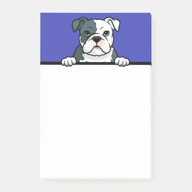 Post-it® American Bulldog mignon cadeau Amoureux des chiens (Devant)