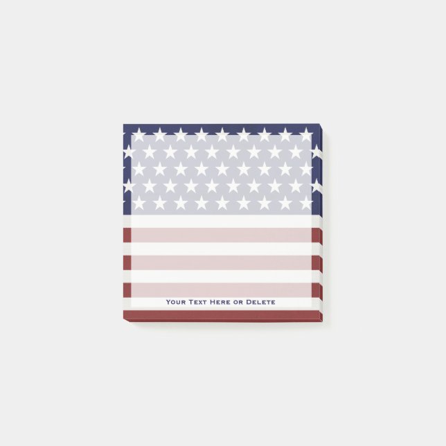 Post-it® American USA Flag Patriotic July 4 Custom Text (Devant)