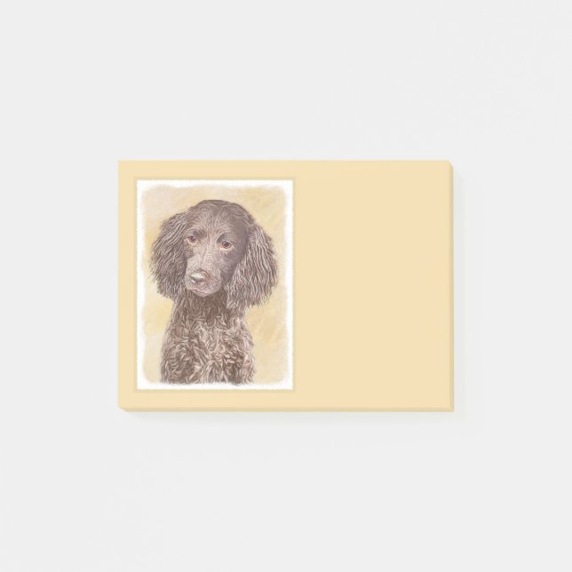 Post-it® American Water Spaniel Peinture - Original Dog Art (Devant)