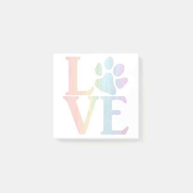 Post-it® Amour Classique Arc-en-ciel (Devant)