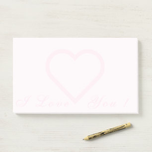 Post-it® Amour - Coeur - Romantique - Je t'aime 