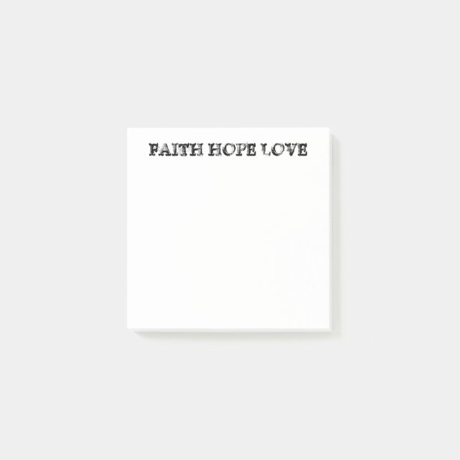 Post-it® Amour d'espoir de foi (Devant)