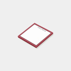 Post-it® Amour papillon Bordure couleur solide rouge 4