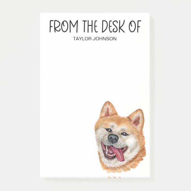 Post-it® Amoureux d'Akita Inu (Devant)