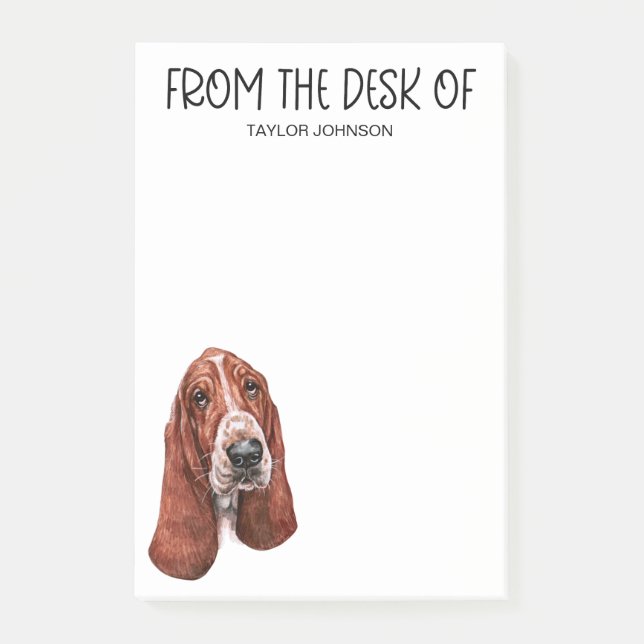 Post-it® Amoureux de Basset Hound (Devant)