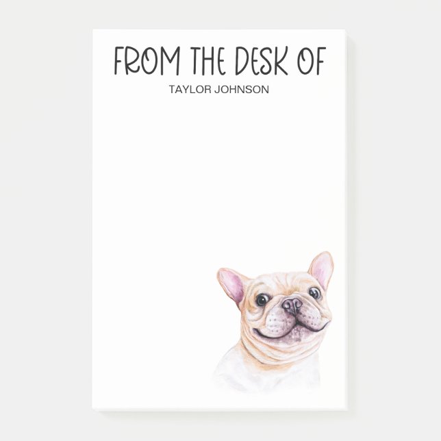 Post-it® Amoureux de Bouledogue Français (Devant)
