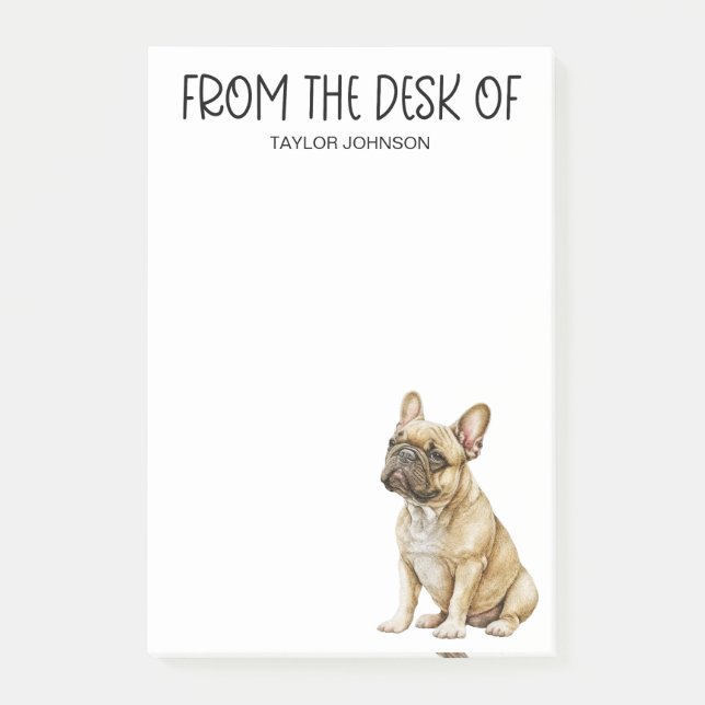 Post-it® Amoureux de Bouledogue Français (Devant)