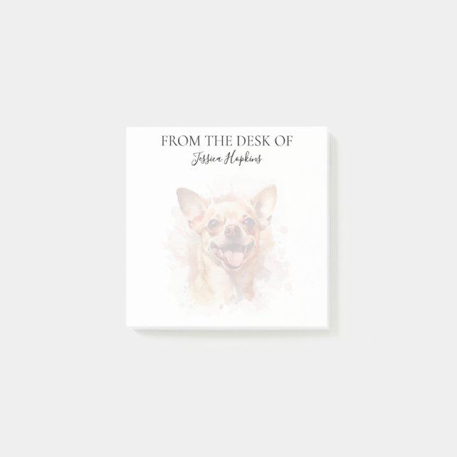 Post-it® Amoureux de Chihuahua Chien Monogrammé (Devant)