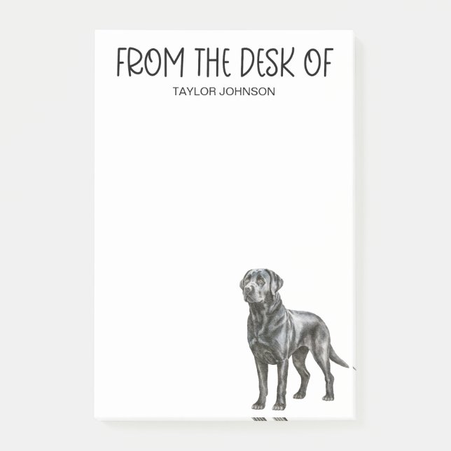 Post-it® Amoureux de Labrador noir (Devant)