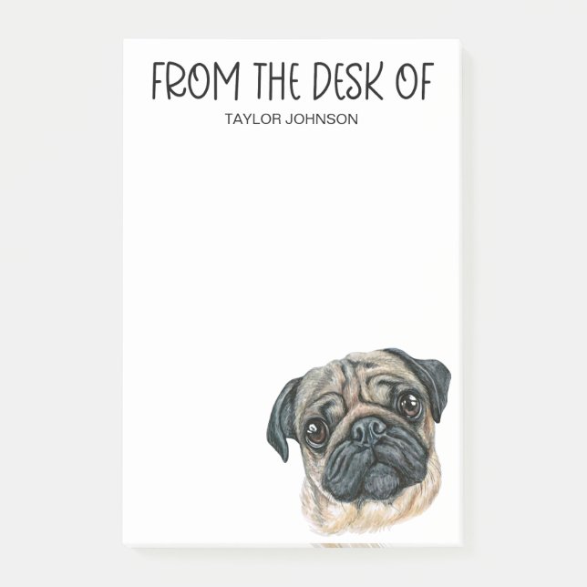 Post-it® Amoureux de Pug (Devant)