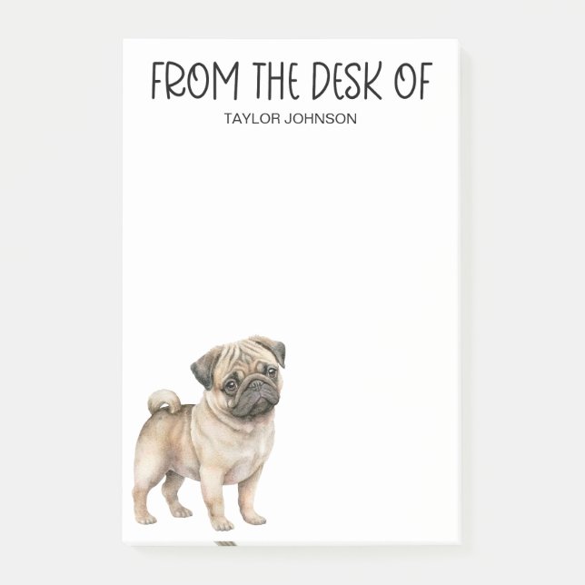 Post-it® Amoureux de Pug (Devant)