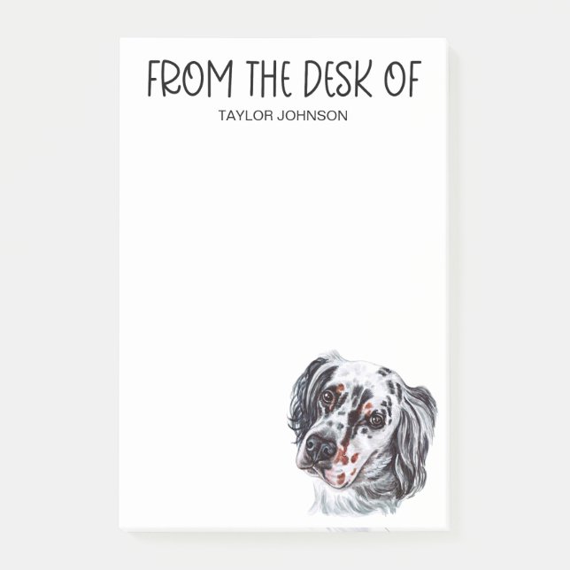 Post-it® Amoureux de Setter Anglais  (Devant)