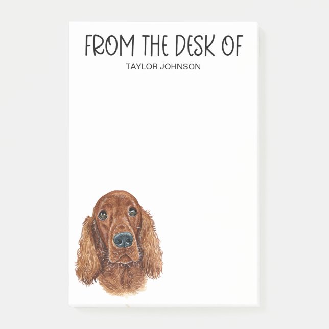 Post-it® Amoureux de Setter Irlandais (Devant)