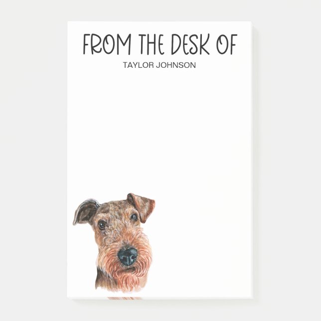 Post-it® Amoureux de Terrier Airedale (Devant)