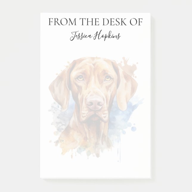 Post-it® Amoureux de Vizsla Chien Monogrammé (Devant)