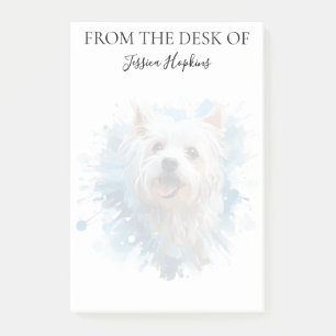 Post-it® Amoureux de Westie Chien Monogrammé 