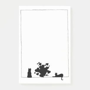 Post-it "Amoureux des chats"