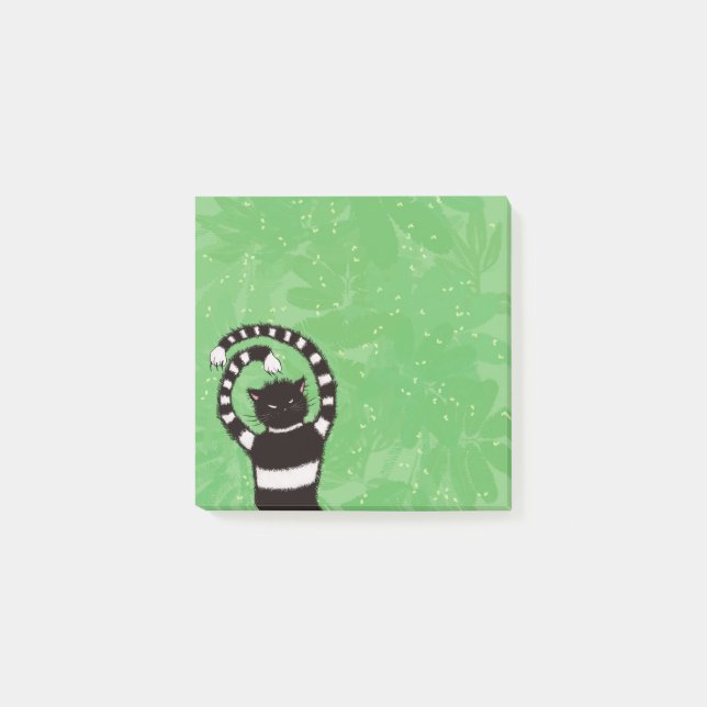 Post-it® Amoureux des chats de printemps Evil Kitty Green (Devant)