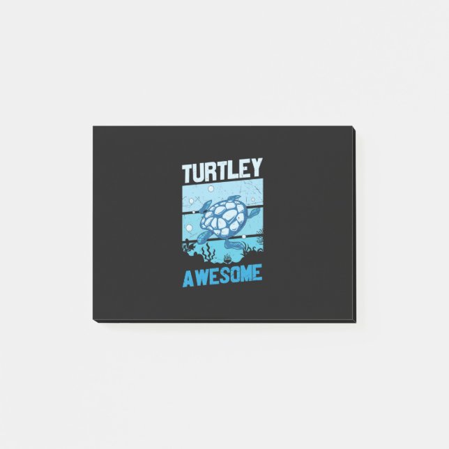 Post-it® Amoureux des tortues | Totalement génial (Devant)