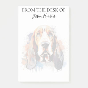 Post-it® Amoureux du Basset Hound Chien Monogrammé