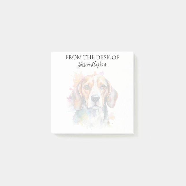 Post-it® Amoureux du Beagle Chien Monogrammé (Devant)