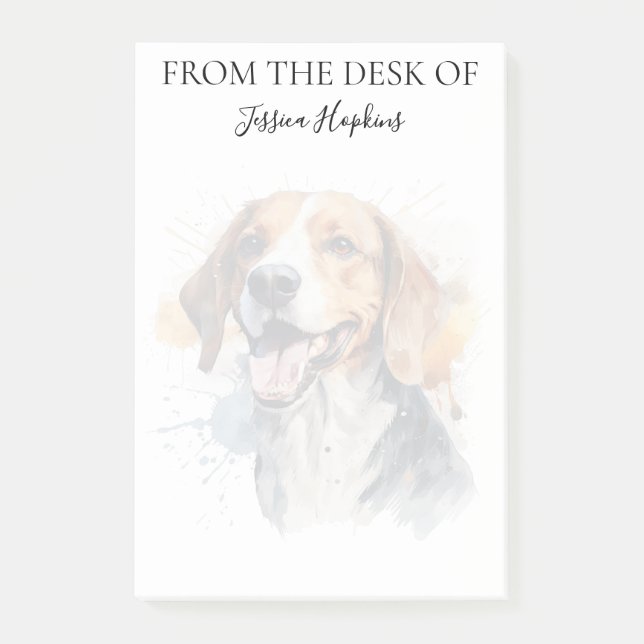 Post-it® Amoureux du Beagle Chien Monogrammé (Devant)