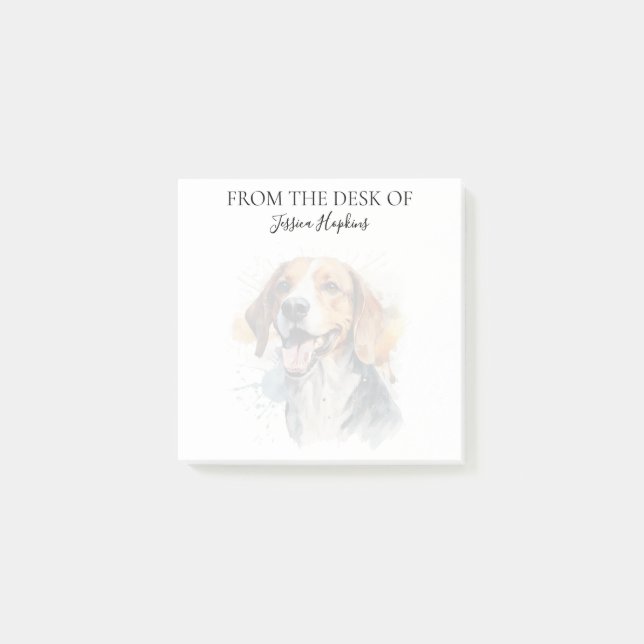 Post-it® Amoureux du Beagle Chien Monogrammé (Devant)