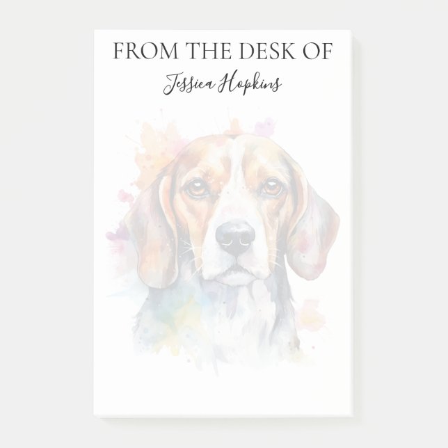 Post-it® Amoureux du Beagle Chien Monogrammé (Devant)