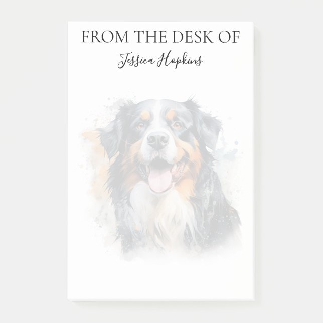 Post-it® Amoureux du Bouvier Bernois Chien Monogrammé (Devant)