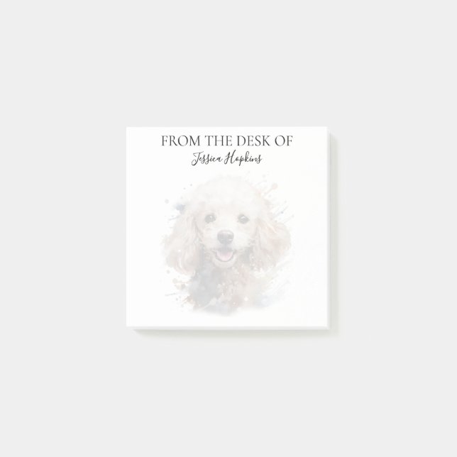 Post-it® Amoureux du Caniche Monogrammé Chien (Devant)