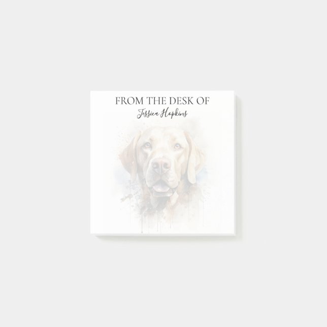 Post-it® Amoureux du Labrador Retriever Chien Monogrammé (Devant)