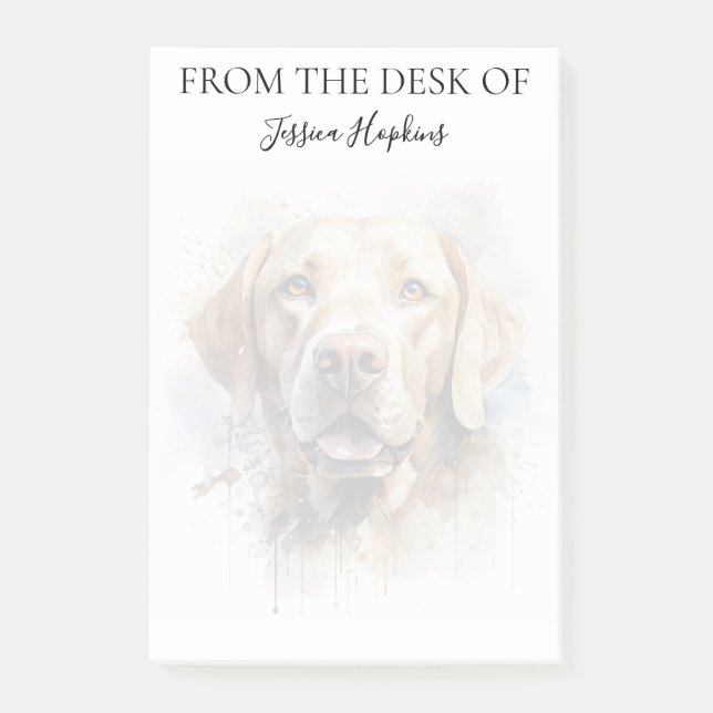 Post-it® Amoureux du Labrador Retriever Chien Monogrammé (Devant)