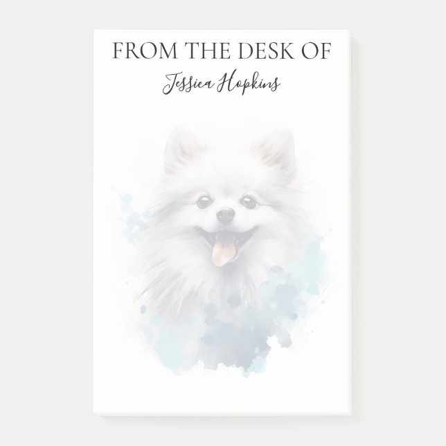 Post-it® Amoureux du Pomerania Monogrammé Chien  (Devant)