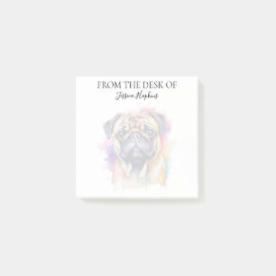 Post-it® Amoureux du Pug Chien Monogrammé