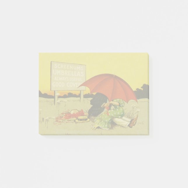 Post-it® Amoureux parasol vintage plage  (Devant)