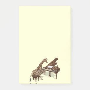 Post-it® Amours doux de girafe pour jouer le piano