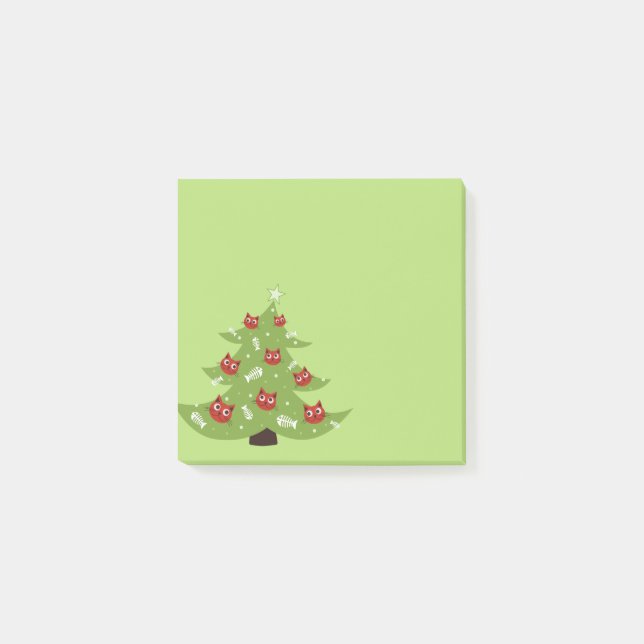 Post-it® Amusant Amoureux des chats de Noël (Devant)