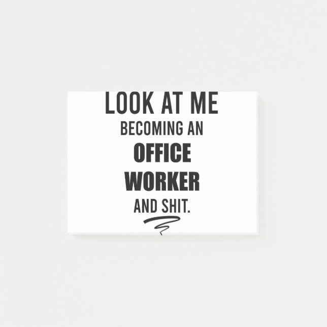 Post-it® Amusant bureau de poste Travailleur T-shirt Bureau (Devant)