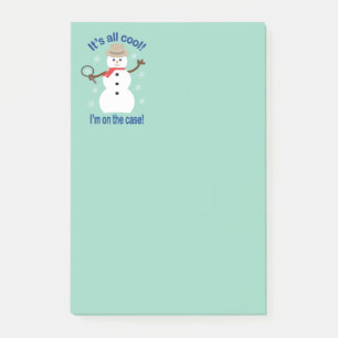 Post-it® Amusant et fantaisie Tout est Cool Snowman Inspect